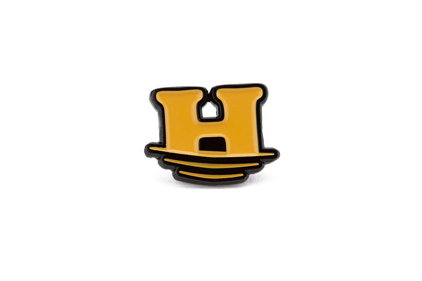 Sinking H Enamel Pin - helpmfg